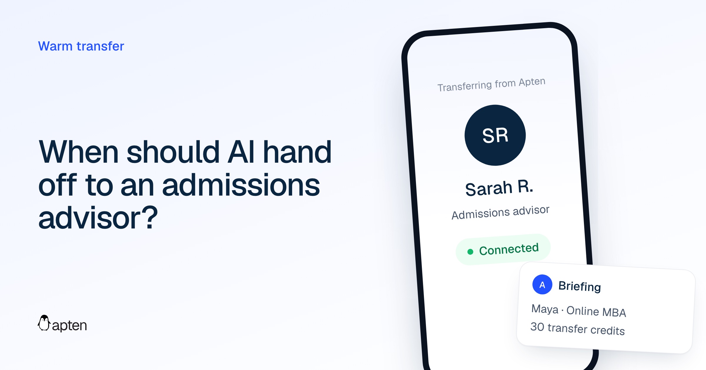When Should AI Hand Off to an Admissions Advisor?